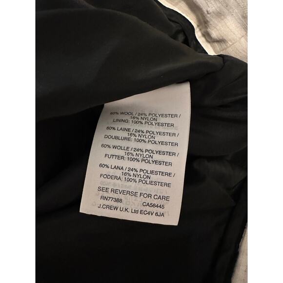 J.Crew Martie Black and Silver Sparkle Wool Blend Pants Size 4 - Picture 7 of 9